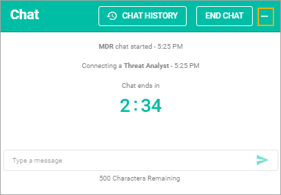 Minimize chat